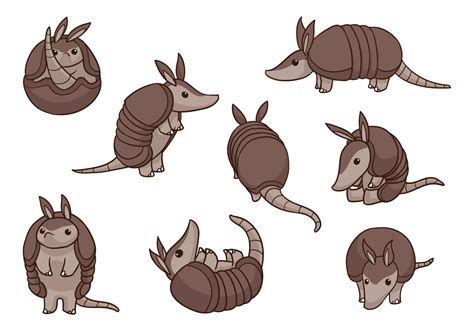 Armadillo Cartoon Vectors 157271 Vector Art at Vecteezy