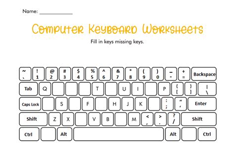 14 Computer Keyboard Worksheet - Free PDF at worksheeto.com