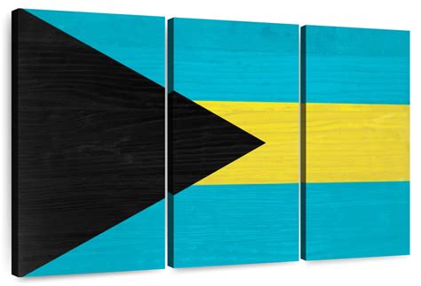 Wood Bahamas Flag Wall Art | Painting | by Philippe Hugonnard