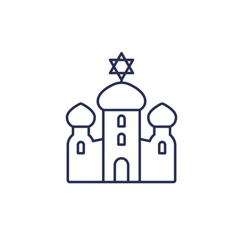 synagogue line icon, jewish house of worship 27476916 Vector Art at Vecteezy