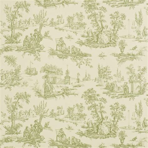 Courting Toile Wallpaper - Cream/Sap Green (DEGTCT103) - Sanderson Toile Wallpapers Collection ...