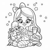 Pajama Party Coloring Page sketch template