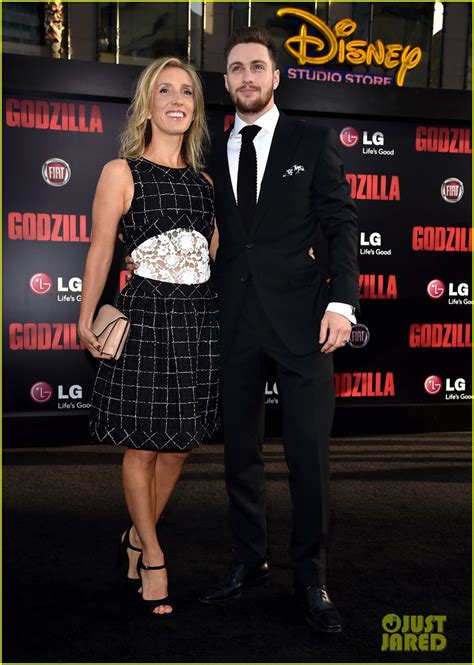 Aaron Taylor-Johnson Brings Wife Sam to 'Godzilla' Premiere!: Photo ...