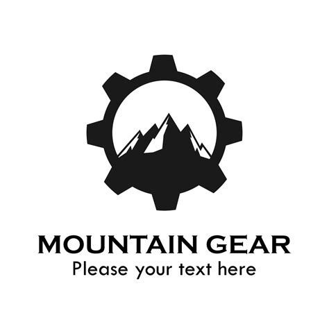 Mountain gear logo template illustration. suitable for web, nature ...