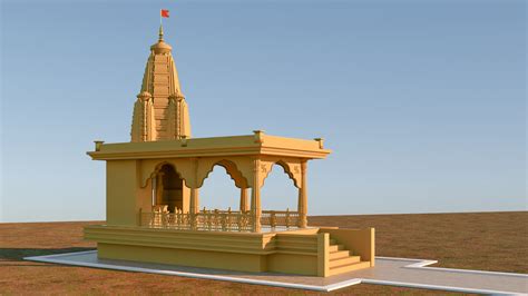 Hindu Temple Design 3d