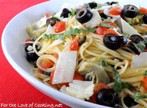 Angel Hair Pasta with Artichokes, Olives, Tomatoes, and Capers | For ...