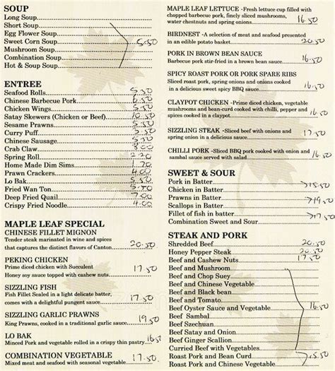 Maple Leaf Menu, Menu for Maple Leaf, Noble Park, Melbourne ...