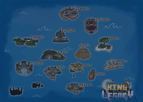 King Legacy Map - Islands & Seas