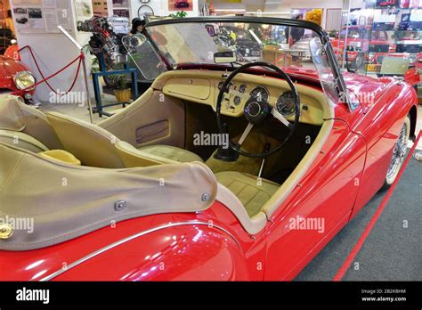 The interior of a Triumph TR4 Stock Photo - Alamy