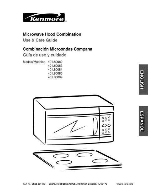 Kenmore 40180084700 User Manual MICROWAVE Manuals And Guides L0807709