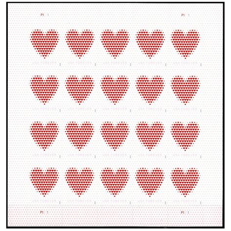 Made of Hearts Sheet of 20 USPS First Class Forever Postage Stamps Wedding Celebration (20 ...