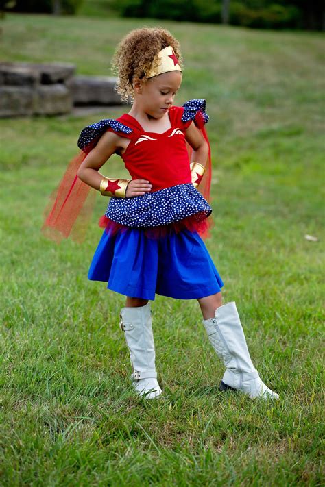 Little Girls Wonder Woman Costume, Superhero Birthday Outfit, Toddlers, Gifts for Kids, Comic Co ...