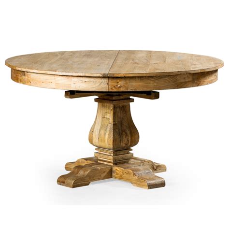 Reclaimed Elm Round Extending Dining Table | Wooden Dining Tables