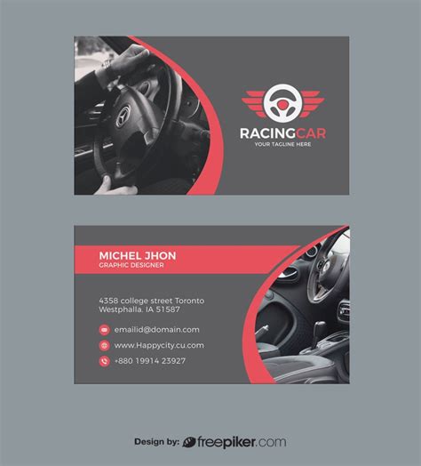 Freepiker | car wash business card design