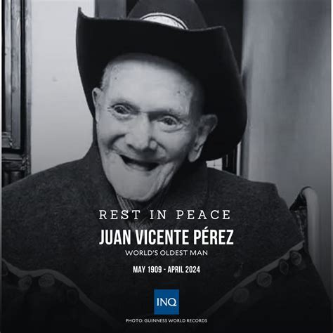 INQUIRER.net - The world’s oldest man Juan Vicente Pérez...