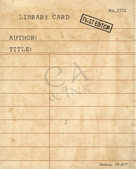 Library Card Vintage Library Card Library Card Art Print | Etsy