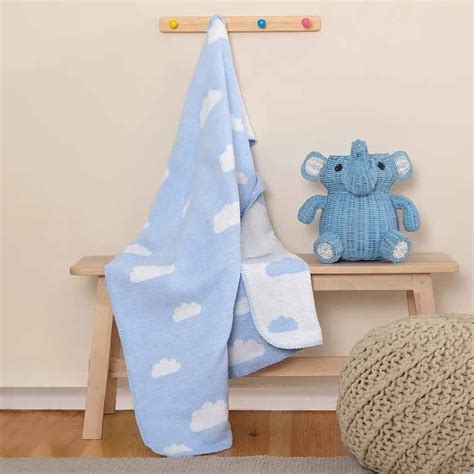 Cloud Blue Baby Cotton Blanket – KGC