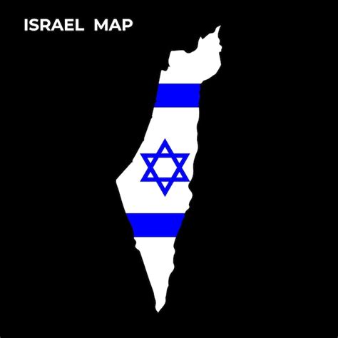 Premium Vector | Israel National Flag Map Design Illustration Of Israel ...