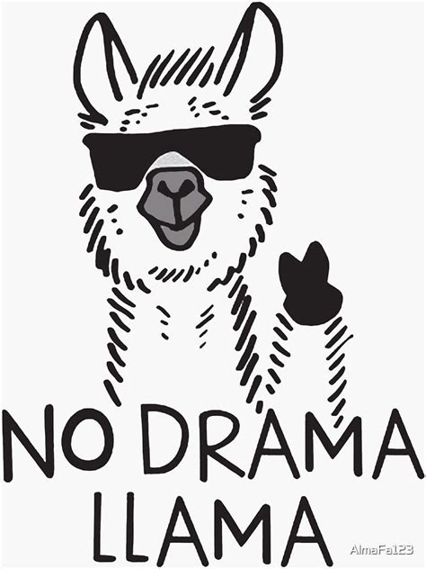 "No drama llama" Sticker for Sale by AlmaFa123 | Llama drama, Llama, Drama