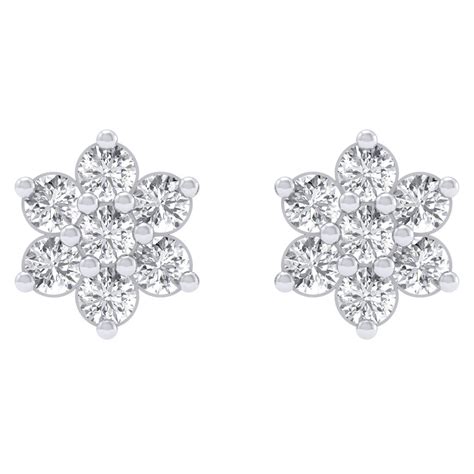 The Diamond Cluster Earrings - Diamond Earrings at Best Prices in India | SarvadaJewels.com