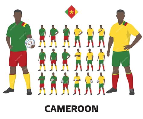 Premium Vector | Cameroon Football Team Kit, Home kit and Away Kit