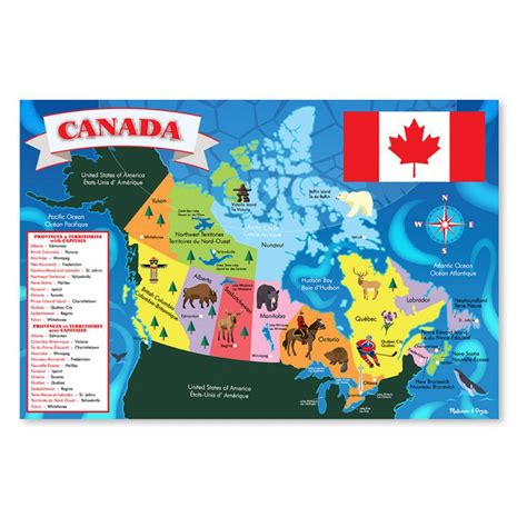 Melissa and Doug Canada Map Puzzle | Canada map, Map puzzle, Geography of canada