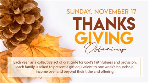 Thanksgiving Offering Sunday - Oak Cliff Bible Fellowship