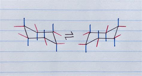 The Easiest Way to Draw a Cyclohexane Chair Conformation and Ring Flip - Genius Lab Gear