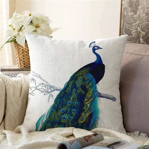 Peacock Pillow - Etsy