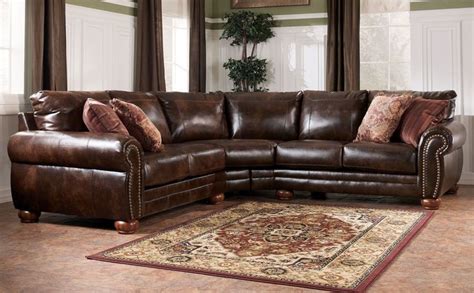 ashley furniture brown leather sectional - Google Search | Leather couch sectional, Distressed ...