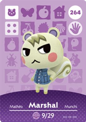 Marshal (Animal Crossing Cards - Series 3) amiibo card - amiibo life ...