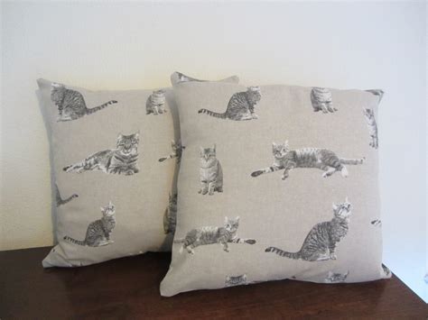 Cat Cushion for a Cat Lover, Cat Cushion Cover, Tabby Cat Cushion, Sofa ...