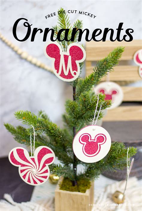 Mickey Christmas Ornaments - Holiday Cut Files - Designs By Miss Mandee