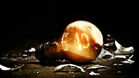 Light bulb, digital art, lightbulb, broken glass, lights HD wallpaper ...