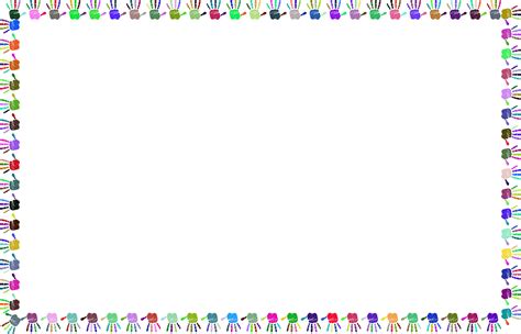Color Hands Rainbow Seamless Border Background Stock Illustration - Clip Art Library