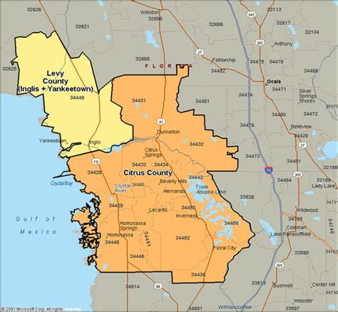 Road Map Of Citrus County Florida | Maps Of Florida