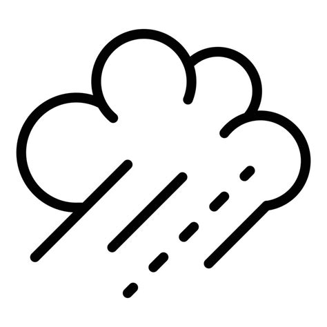 Drizzle clouds icon, outline style 15911162 Vector Art at Vecteezy