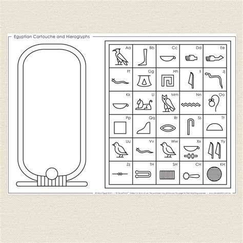 29 Egyptian Hieroglyphics Coloring Pages | Gabbymay Belline