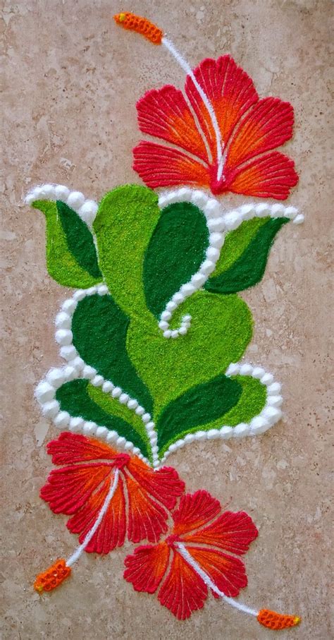 simple rangoli design by sakshi kaletwad Easy Rangoli Designs Videos, Rangoli Designs Simple ...