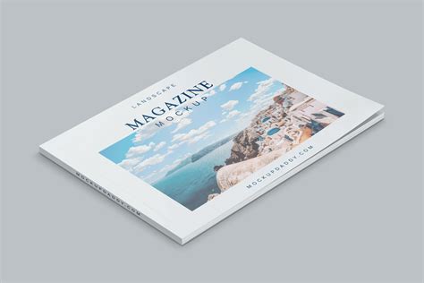 A4 Landscape Magazine Mockup - Mockup Daddy