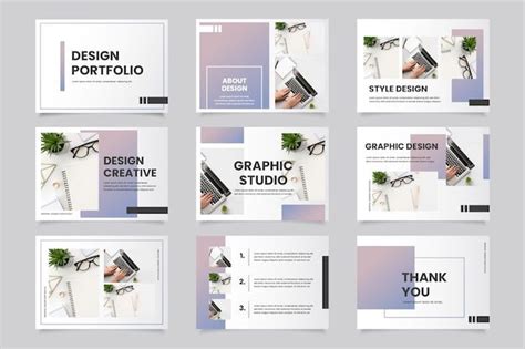 Free Vector | Gradient interview portfolio template