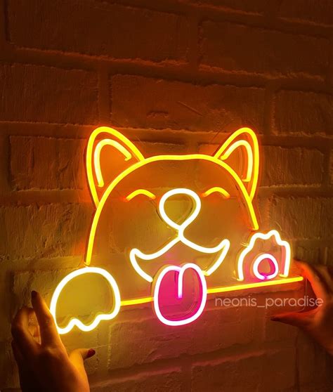 Dog neon sign Custom Neon Sign Pet Corgi Lamp LED Neon Room | Etsy