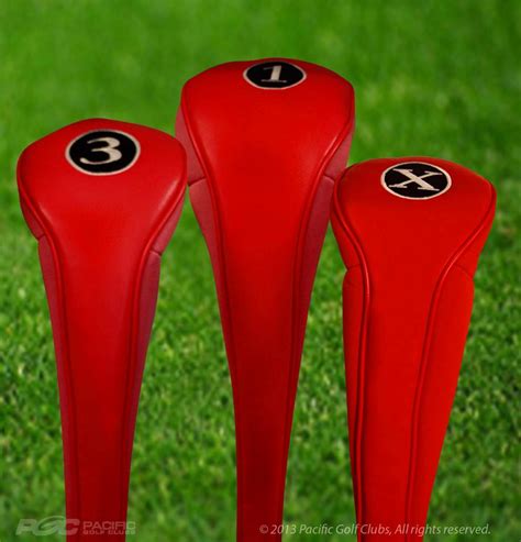 NEW RED LONG DRIVER 3 X FAIRWAY WOOD GOLF CLUB ZIPPER HEADCOVER SET head cover