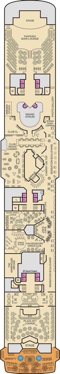 Carnival Sensation Deck Plans: Ship Layout, Staterooms & Map - Cruise ...