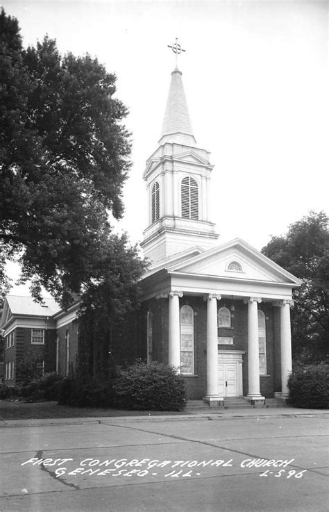 Geneseo Illinois First Congregational Church Real Photo Antique Postcard K79585 - Mary L. Martin ...