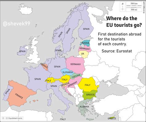 Top Tourist Destination By European Country In 2022 [MAP] - MoverDB.com