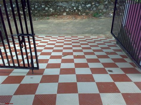 Car Porch Tiles Design Pattern In Kerala - Tile Design Ideas