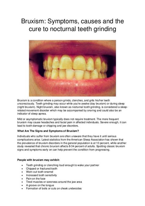 Symptoms Of Teeth Grinding While Sleeping - Teeth Poster