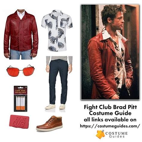 Costume Guide of Brad Pitt Fight Club Tyler Durden. | Fight club brad ...