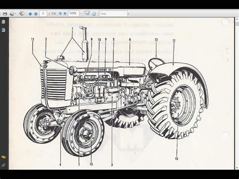 MASSEY FERGUSON MF135 Parts Manual 160pg With MF 135 Tractor Part Lists and Exploded Diagrams - Etsy